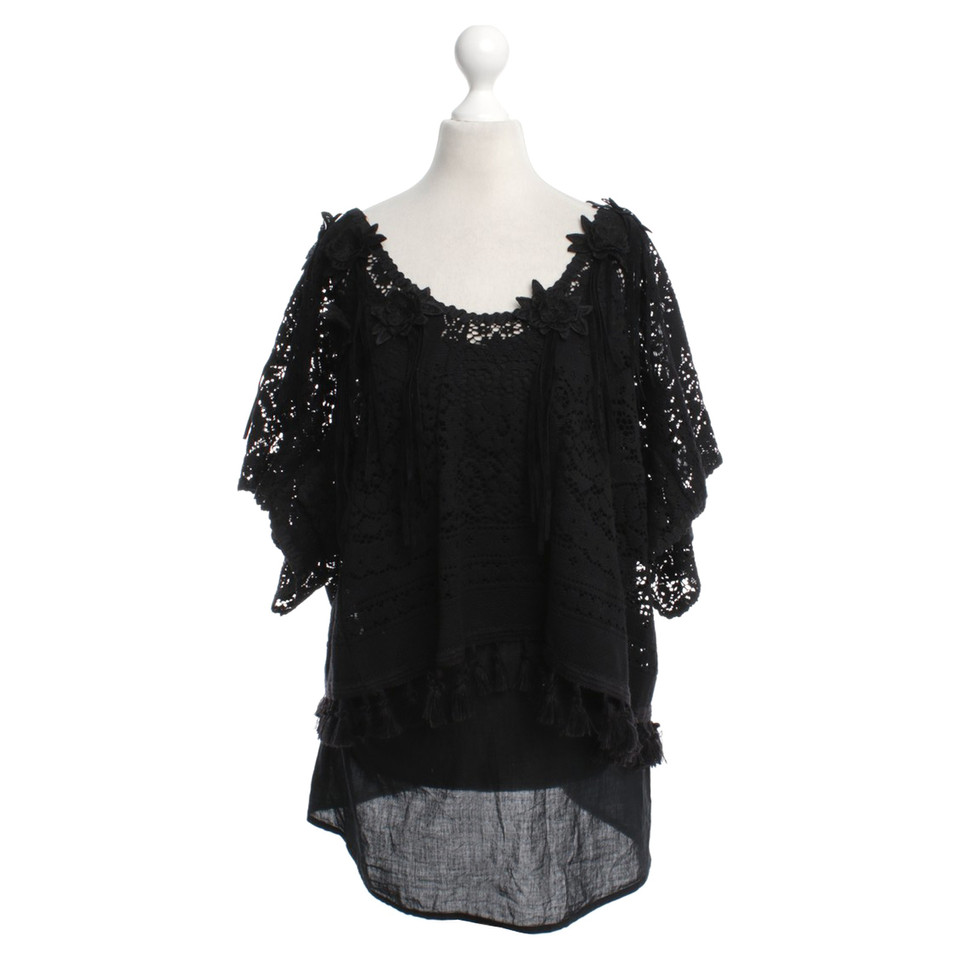 Anjuna Crochet Top en noir