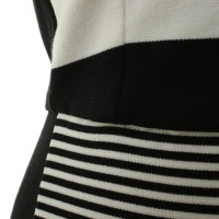 Max Mara Striped dress in black/white