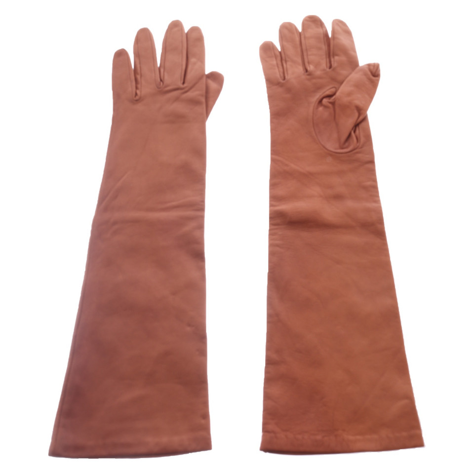 La Perla Handschuhe aus Leder in Braun