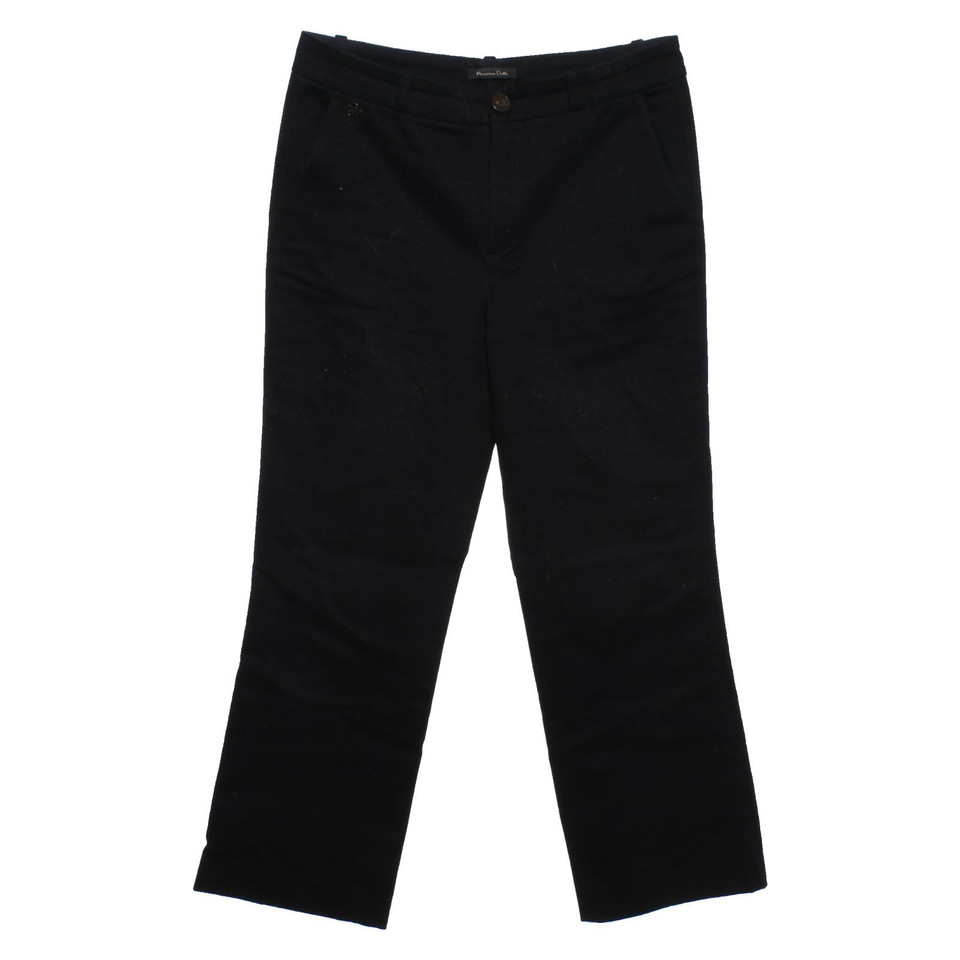 Massimo Dutti Paire de Pantalon en Coton en Noir