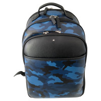 Mont Blanc Rucksack aus Leder in Blau