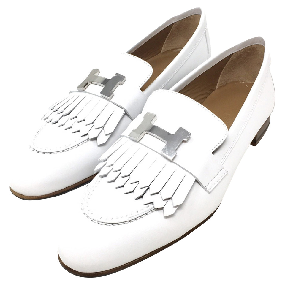 Hermès Loafers in white