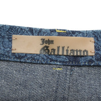 John Galliano Jupe en Coton en Bleu