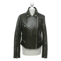 Karl Lagerfeld Jacke/Mantel aus Leder in Grün