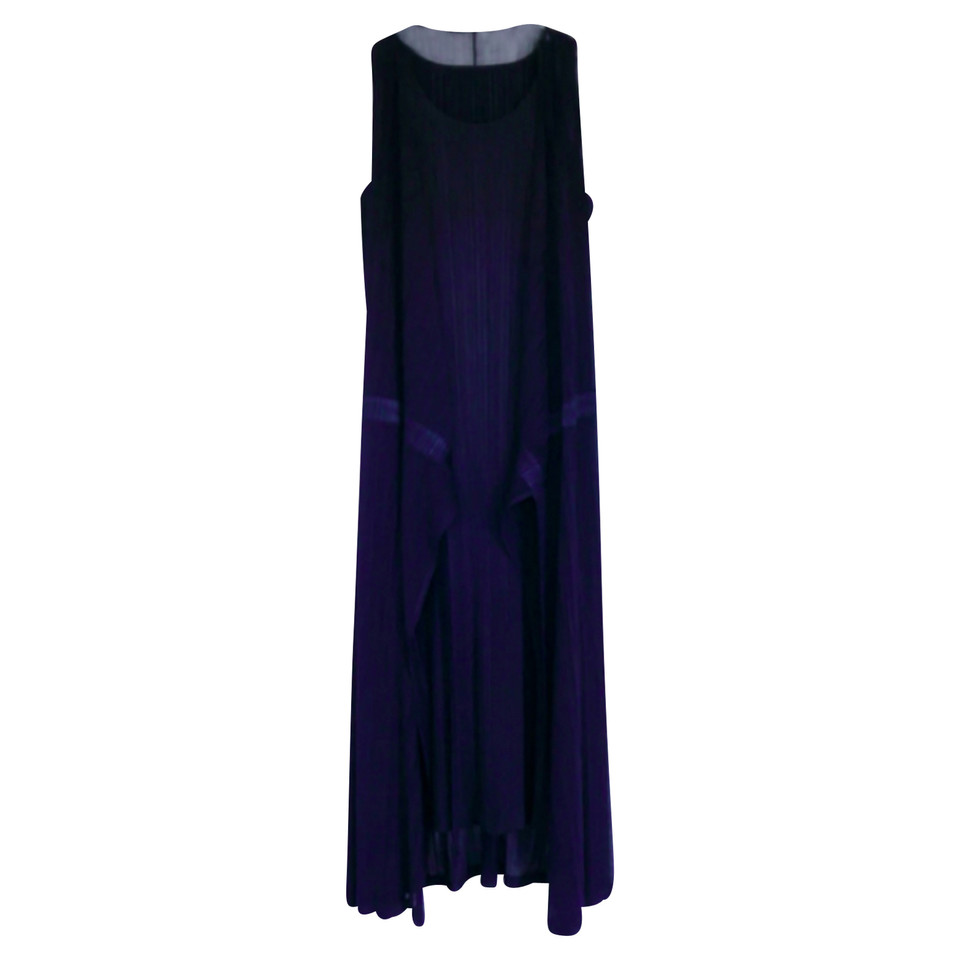 Issey Miyake Vestito in Viscosa in Blu