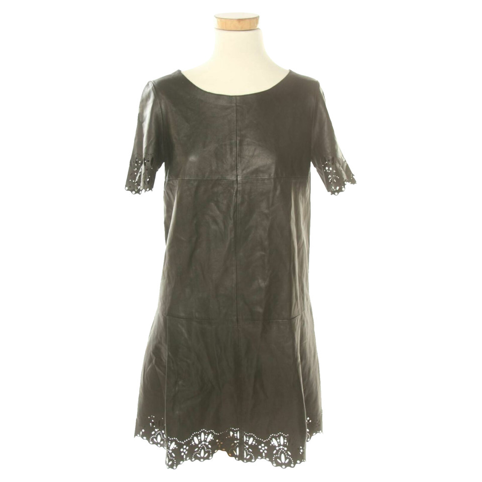 Ba&Sh Kleid aus Leder in Schwarz