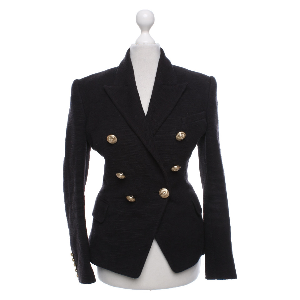 Balmain Blazer in Cotone in Nero