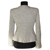 Armani Collezioni giacca di tweed in crema