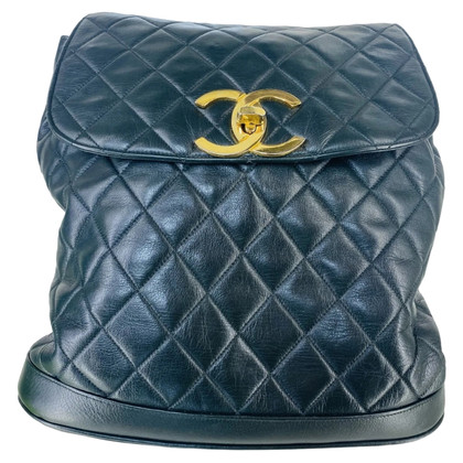 Chanel Classic Flap Backpack en Cuir en Vert