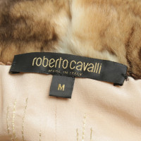 Roberto Cavalli Fur jacket with chiffon details