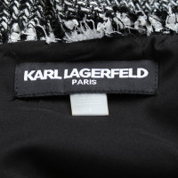 Karl Lagerfeld Kleid in Schwarz/Weiß