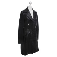Marc Cain Leather coat in black