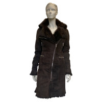 Vent Couvert Veste/Manteau en Daim en Marron