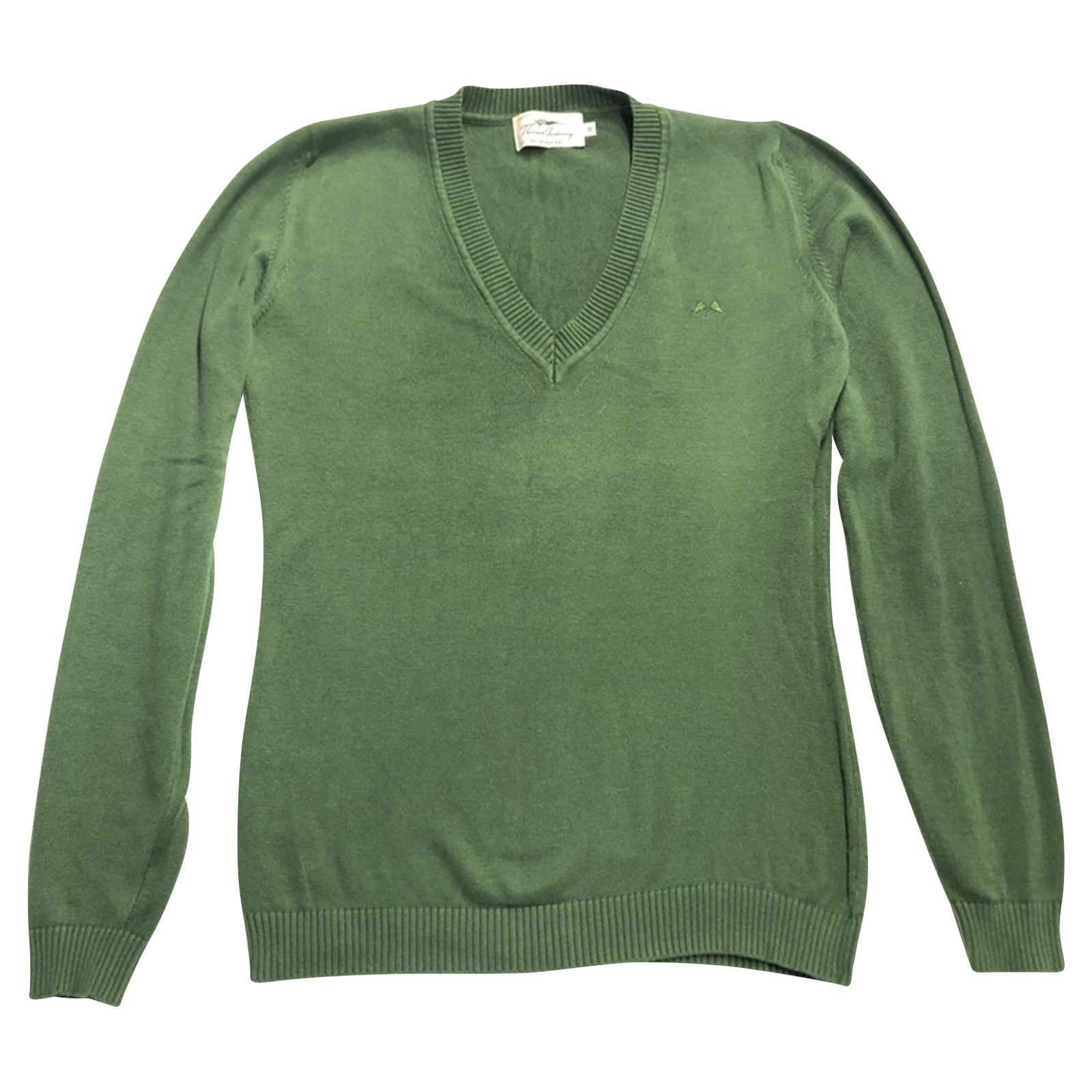 Thomas Burberry Knitwear Cotton in Green - Second Hand Thomas Burberry  Knitwear Cotton in Green buy used for 46€ (3346608)