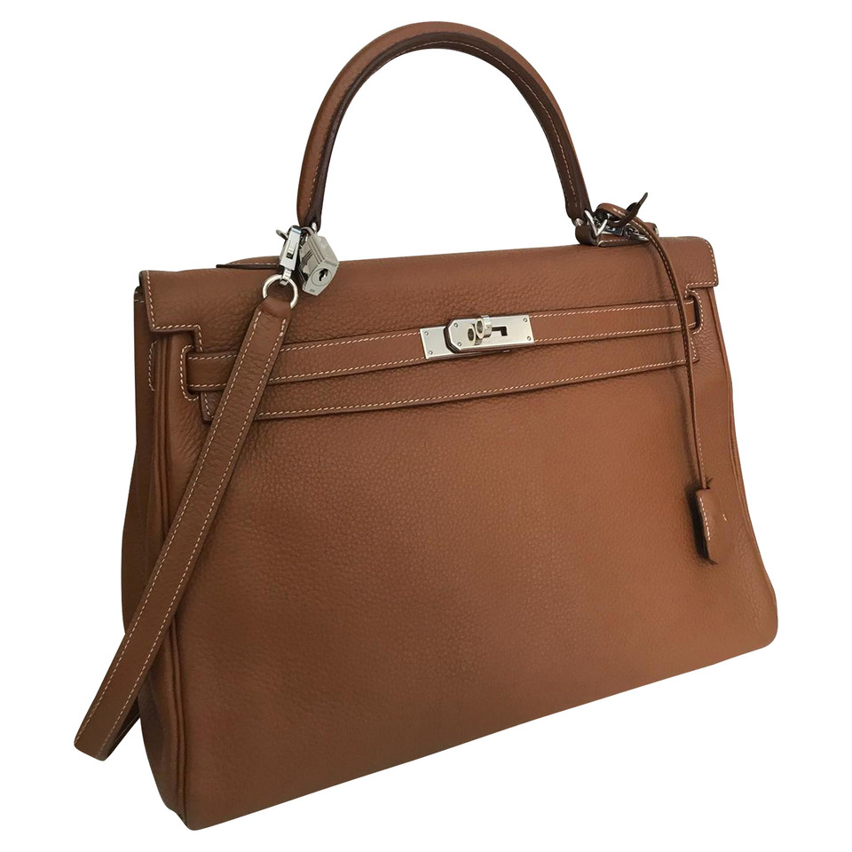 Hermès Kelly Bag 35 en Cuir en Marron