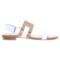 Michael Kors Leather sandals in brown/white