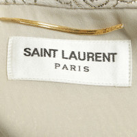 Saint Laurent Robe avec fil d'effet or ton