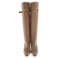 Chloé Leather boots in beige