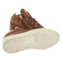 Giuseppe Zanotti Chaussures de sport en Cuir en Marron