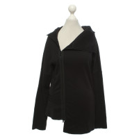 Y 3 Jacke/Mantel aus Baumwolle in Schwarz
