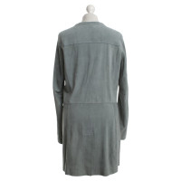 Riani manteau en cuir gris / bleu