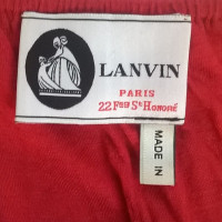 Lanvin robe en mousseline de soie rouge