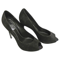 René Caovilla Pumps/Peeptoes en Daim en Gris