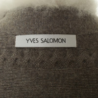 Yves Salomon Cappotto di cashmere con finitura in pelliccia