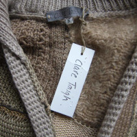 Clare Tough gilet di lana merinos lavorata a maglia a mano