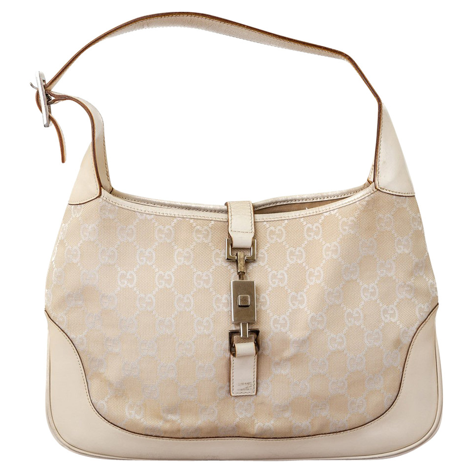 Gucci Jackie Bag aus Leder in Beige