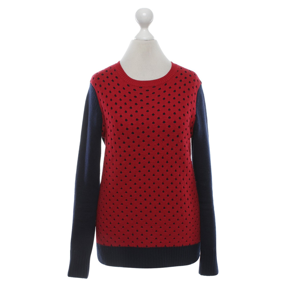 Claudie Pierlot Pull en laine en rouge / bleu