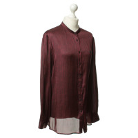 Armani Jeans Gemusterte Bluse in Bordeaux