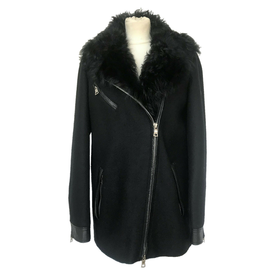 Blonde No8 Jacke/Mantel aus Wolle in Schwarz