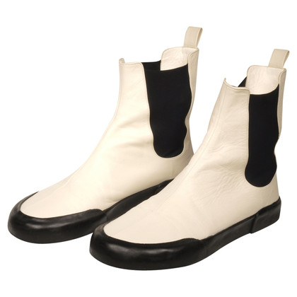 Jil Sander Bottines en Cuir en Blanc