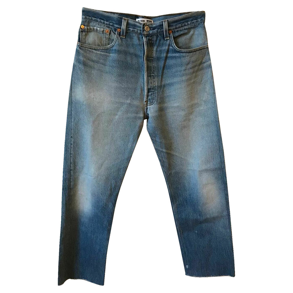 Re/Done Jeans Katoen in Blauw