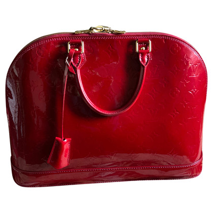 Louis Vuitton Alma aus Lackleder in Rot
