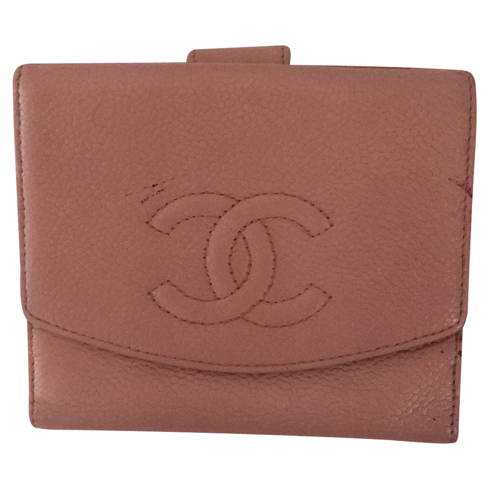 Chanel Täschchen/Portemonnaie aus Leder in Rosa / Pink