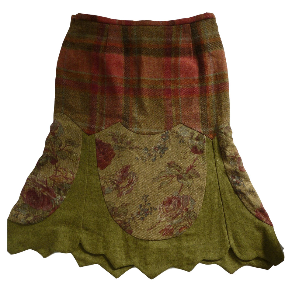 Etro I will wear long skirt plaid check floral