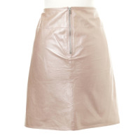 Marc Cain Leather skirt in pink