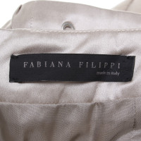 Fabiana Filippi Wild leather skirt in beige