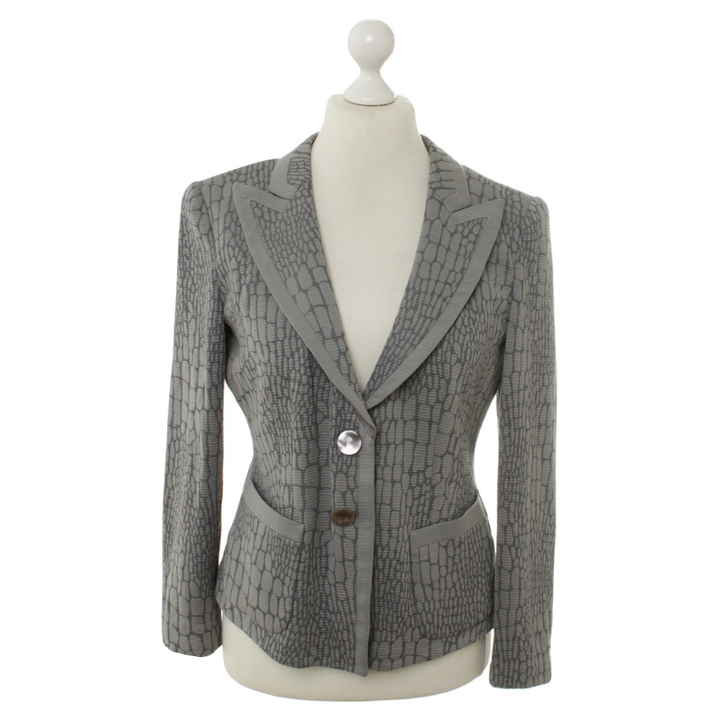 Armani Collezioni Blazer avec gaufrage de reptile