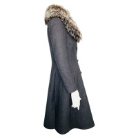 Christian Dior Jacke/Mantel aus Wolle in Grau