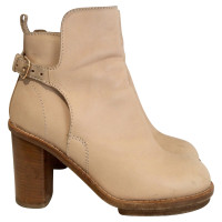 Acne Leather ankle boots in beige