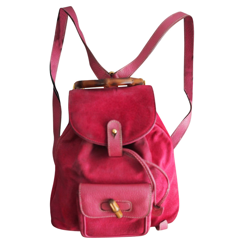 Gucci Sac à dos en Daim en Rose/pink