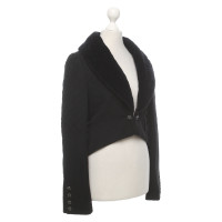 Chanel Jacke/Mantel aus Wolle in Schwarz