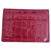 Alexander McQueen Täschchen/Portemonnaie aus Leder in Rot