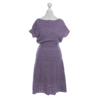 Missoni Gebreide jurk in paars / grijs