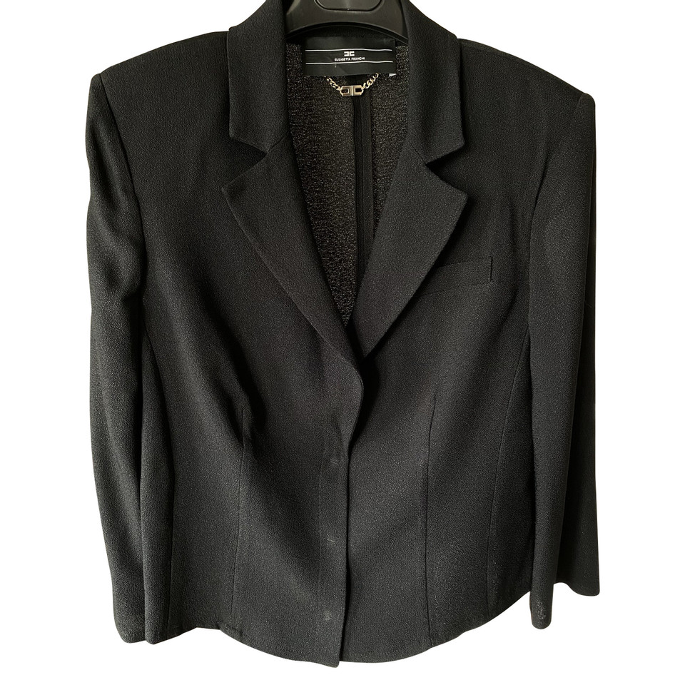 Elisabetta Franchi Jacket/Coat Viscose in Black