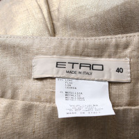 Etro Shorts aus Leinen in Gold