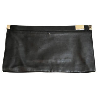 Maison Martin Margiela Large leather clutch with silver zipper